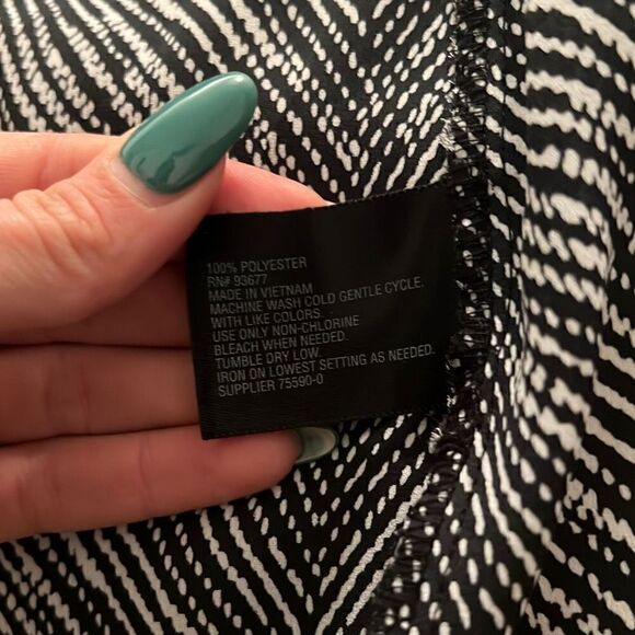 Worthington Women's Black Halter Neck Hidden Button Layered Blouse Size Small - Picture 10 of 10